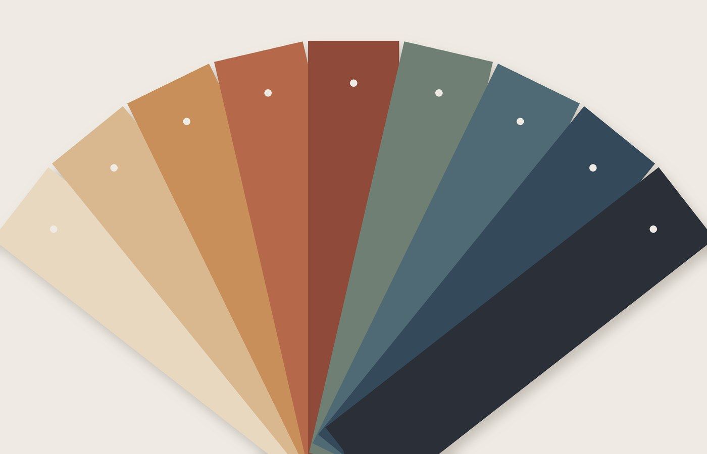 Farbfächer mit Wandfarben (Illustration)